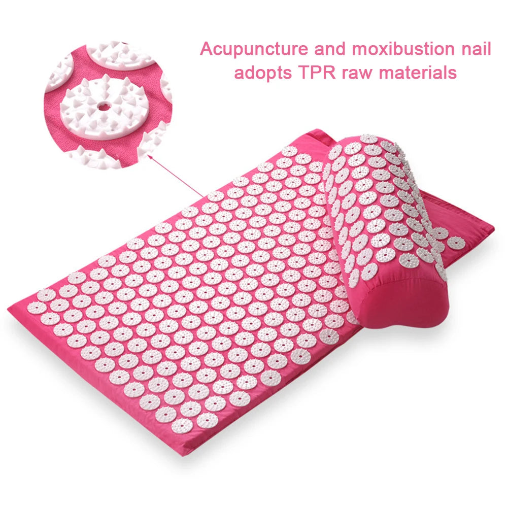 Acupressure Mat & Pillow Set – Natural Back, Neck & Muscle Pain Relief