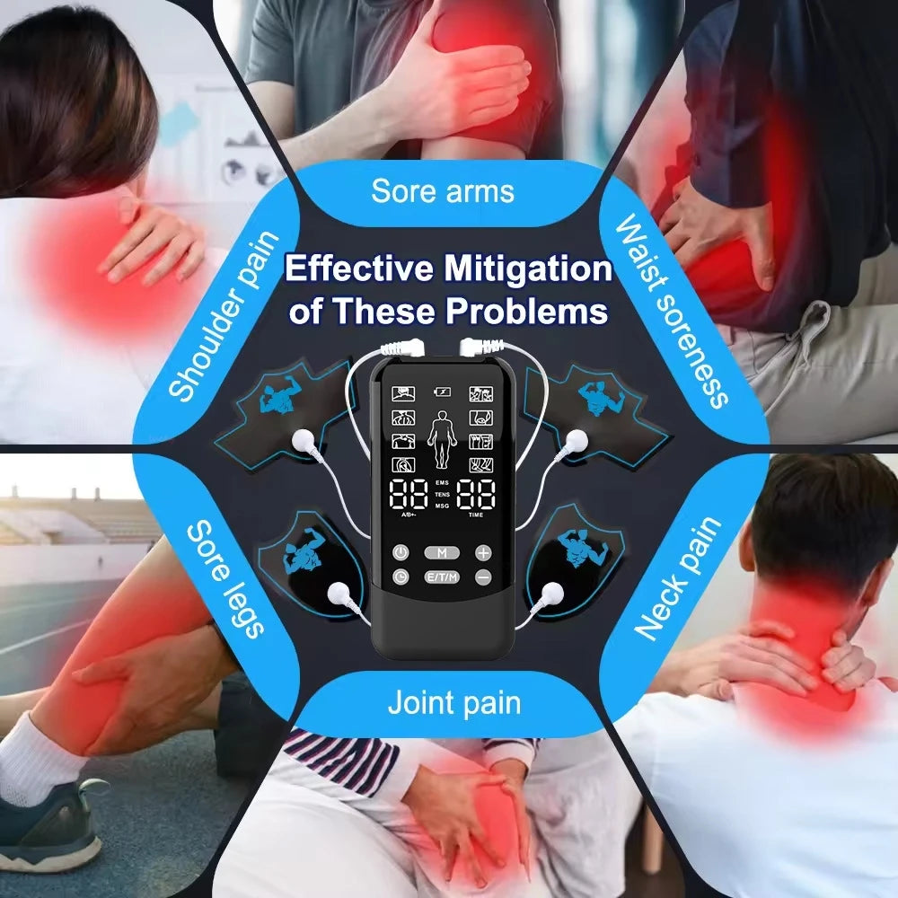 TENS & EMS Muscle Recovery Device - side angle view