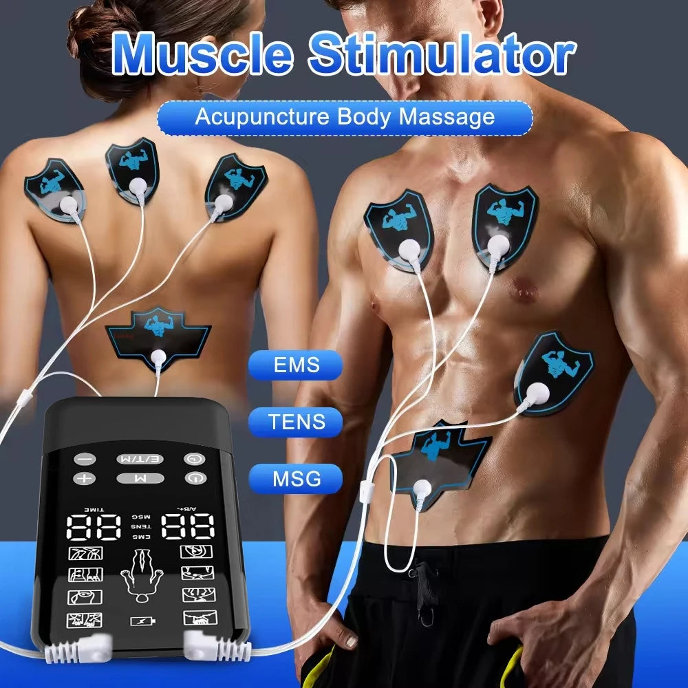 TENS & EMS Muscle Recovery Device - recovery technique demonstration
