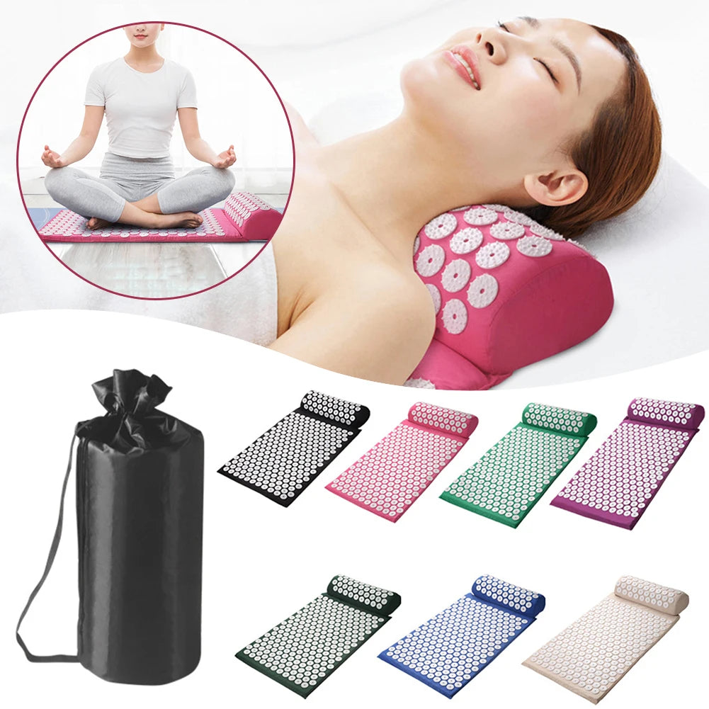Acupressure Mat & Pillow Set – Natural Back, Neck & Muscle Pain Relief
