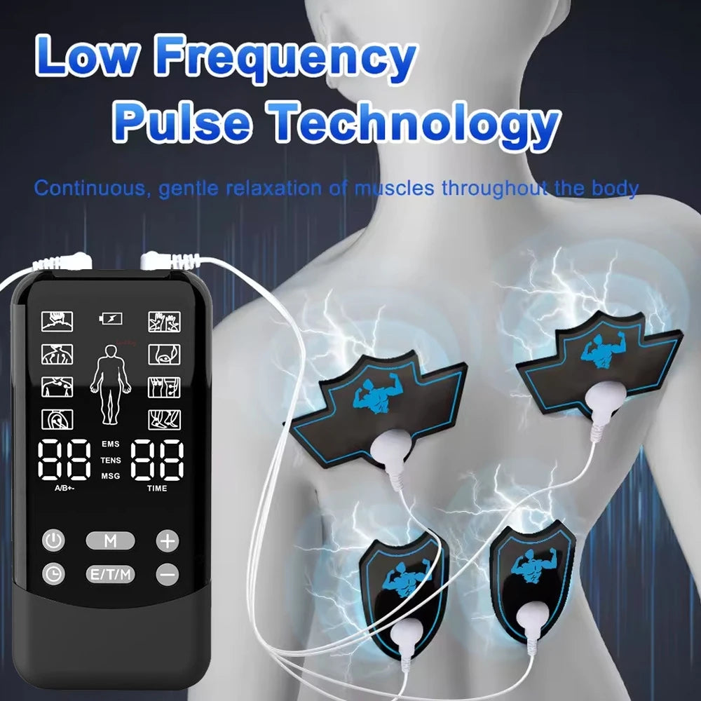 TENS & EMS Muscle Recovery Device - close-up detail view